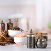 Black Pepper and Spice Grinder, Manual Pepper Mill with Handle - CRYSTALIA GLASS